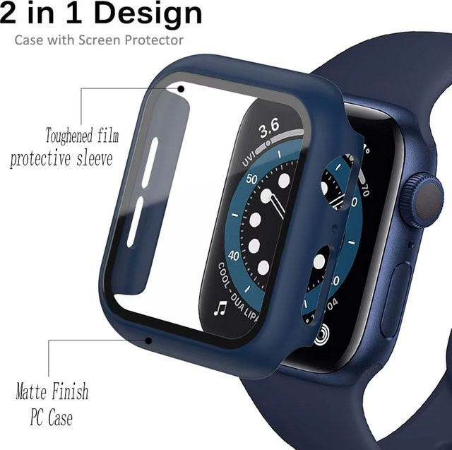 Apple Schutzhülle mit Bildschirmschutz, Kunststoff, Schwarz, Unisex - Bild 1
