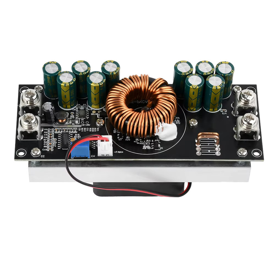 Einstellbares DC-DC Buck Converter Modul zur Konstantspannung, Hochleistungs-Abwärtswandler von 15 V-90 V auf 2,5 V-72 V, Schwarz - Bild 2
