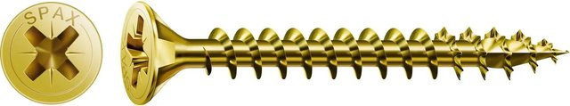 Spax Universalschraube Senkkopf Pozidriv, silberfarben, Durchmesser: 4 mm, Länge: 40 mm - Bild 3