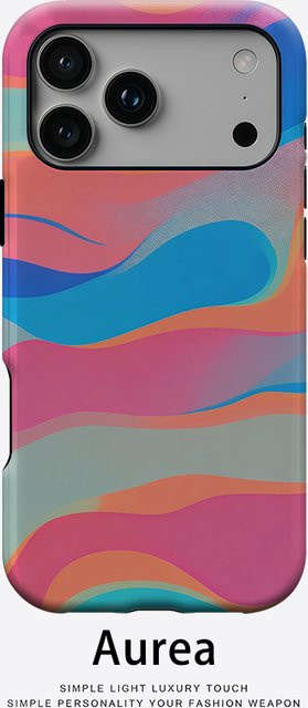 Potdemiel Aurea Case Matte Bumper MagSafe kompatible Schutzhülle für iPhone mit Gradient Wave Design in Multicolour - Bild 1