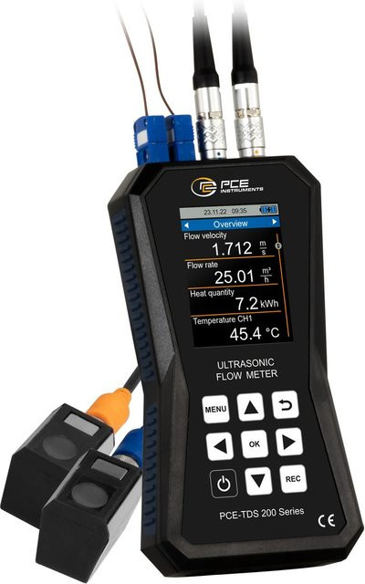 PCE Instruments Ultraschall-Durchflussmessgerät PCE-TDS 200+ S in Schwarz - Bild 1