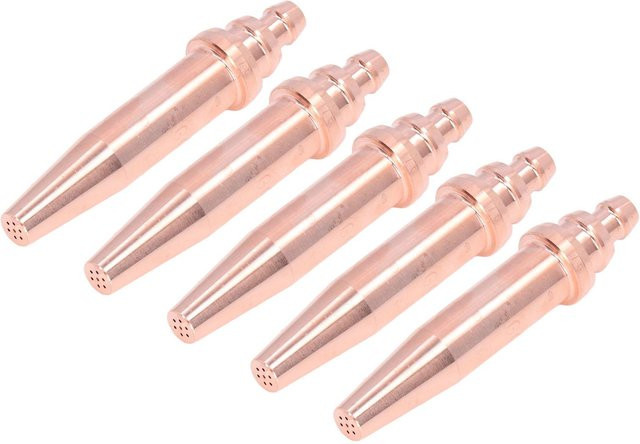5 Stück Isobare Schneiddüsen für Acetylenbrenner aus Messing in Gold - Bild 1