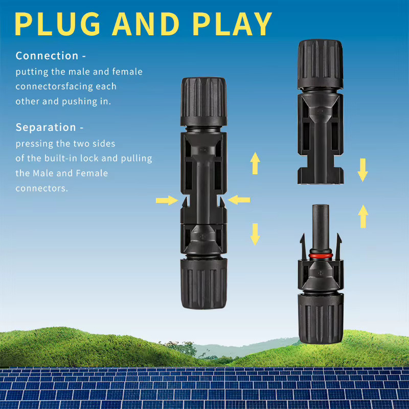 XIONGISOLAR Solar-Kabelverbinder Set 20 Paar in Schwarz, Wasserdicht 1000V 30A Stecker und Buchse inklusive 2 Schraubenschlüssel - Bild 4