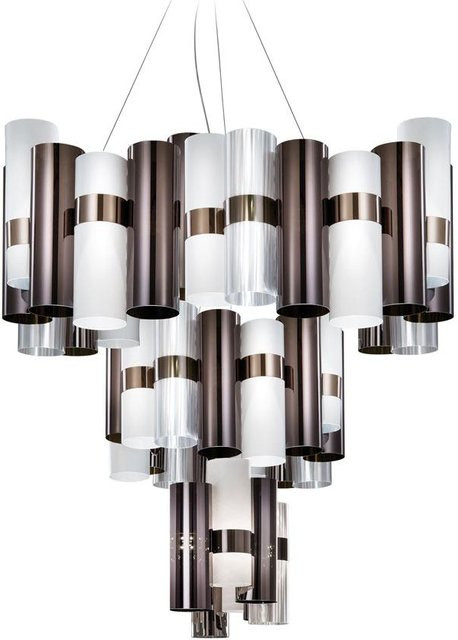 Slamp La Lollo XL LED-Pendelleuchte in Zinn und Weiß mit integriertem LED-Leuchtmittel (2700K) - Bild 1