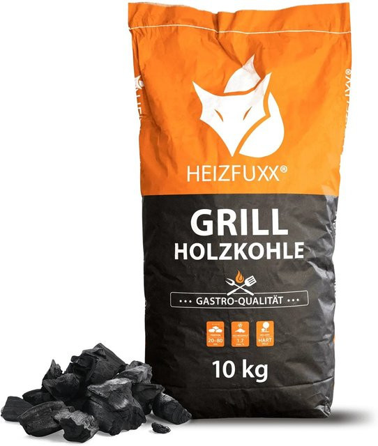 Heizfuxx Grillholzkohle aus Hartholz in Gastro-Qualität, 10 kg - Bild 1