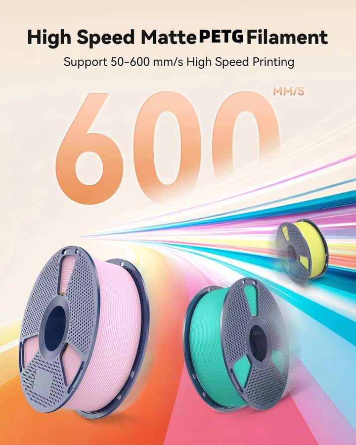 JAYO Hochgeschwindigkeits Matt-PETG Filament 1,75mm für FDM 3D-Drucker, 2,2 kg - Bild 2