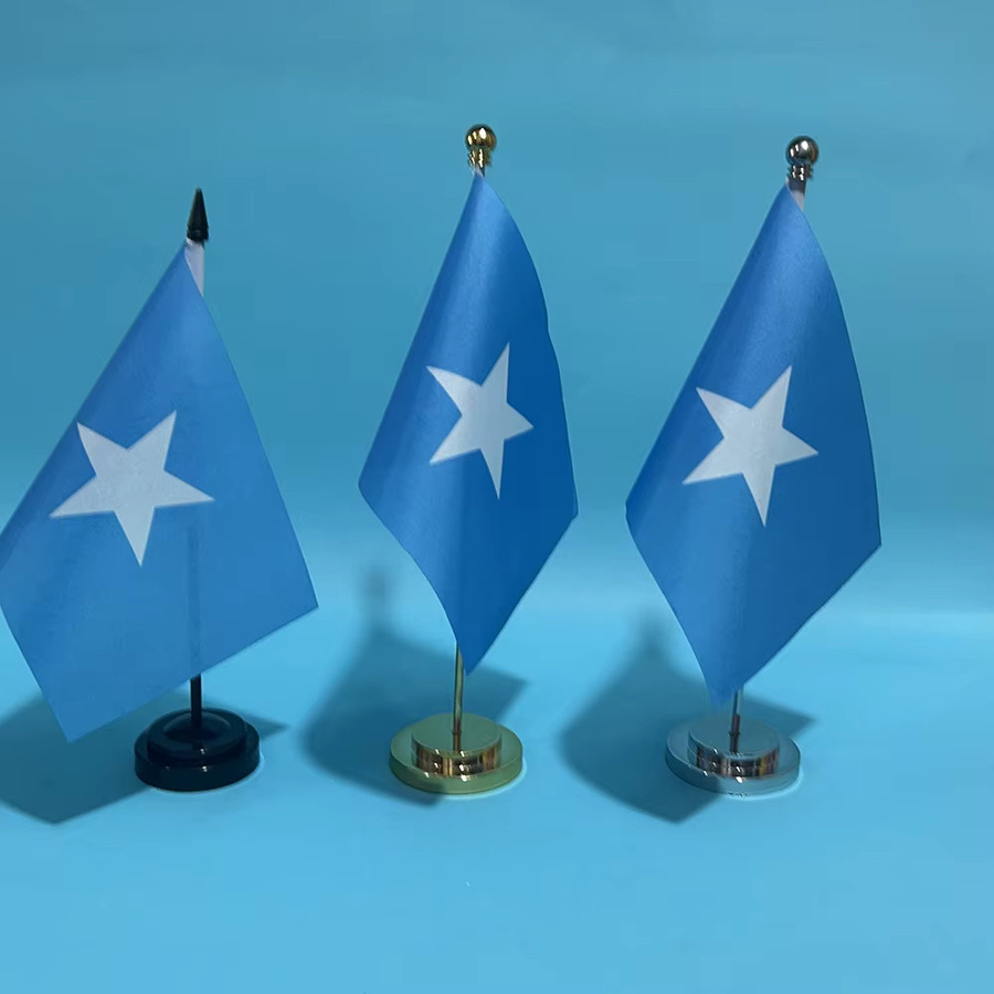 SKY FLAG Büro-Schreibtischflagge Somalia, Tischbanner aus Textil, B: 21 cm, H: 14 cm - Bild 1