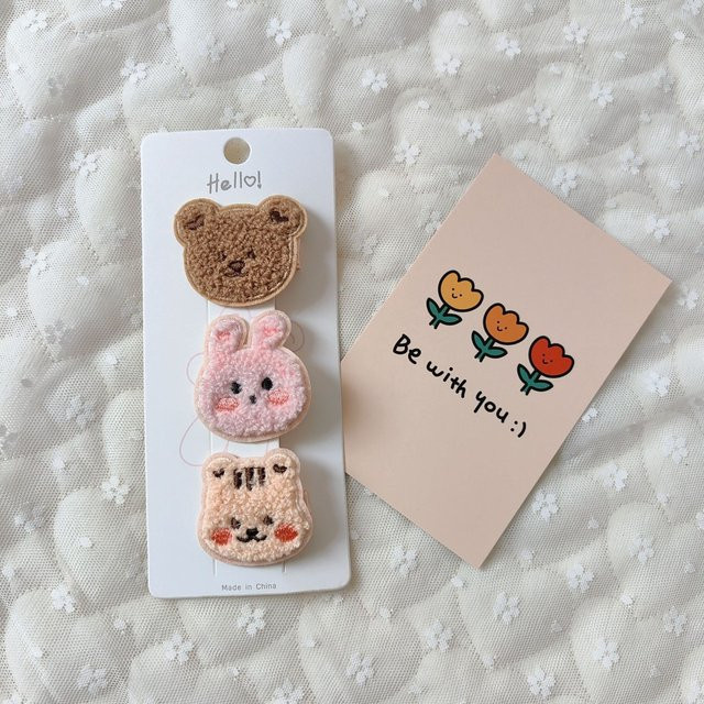 Haarclip Set, Bär und Kaninchen, Kinder, Mädchen - Bild 1