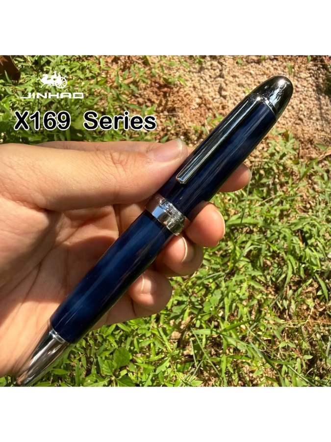 JINHAO X169 Füllfederhalter aus Resin in Schwarz-Silber mit verschiedenen Federstärken - Bild 1
