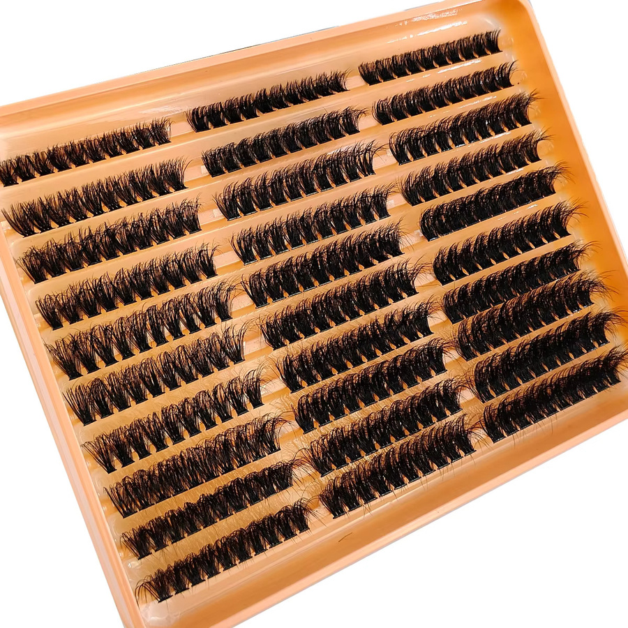 HBZGTLAD Cluster-Wimpernverlängerung, 300 Stück, Black, natürlich - Bild 4