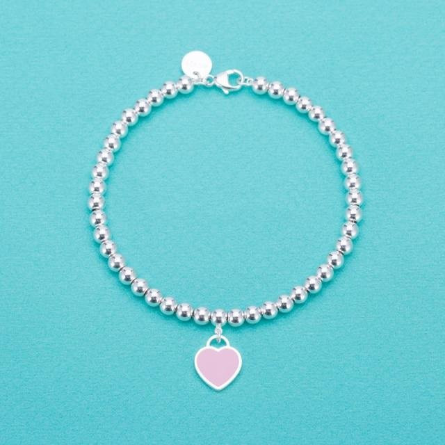 Allbestart Armband, Emaille Herz, 925 Silber, blue, Damen, 17cm - Bild 1