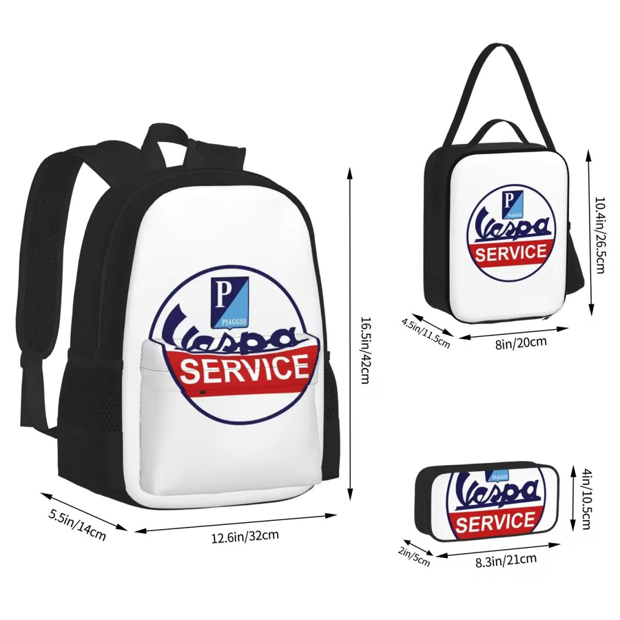 Vespa Dreiteiliges Set aus Rucksack, Lunchtasche und Stifttasche für Kinder - Bild 2