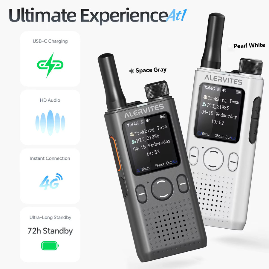 Baofeng AT1 POC Walkie-Talkie in Grau mit 4G/5G-Netzwerkunterstützung - Bild 2