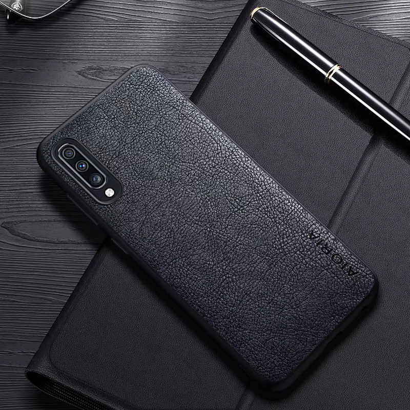Luxus Leder Business Hülle für Samsung Galaxy A70 A30S A10 A50S in Braun - Bild 1