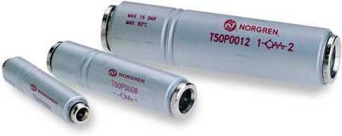 IMI Norgren Rückschlagventil T50P0010 in Silber, Druckbereich -0,9 bis 16 bar - Bild 1