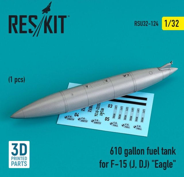 ResKit Models 610 gallon fuel tank for F-15 (J, DJ) Eagle, 1-teiliges Set, 1:32 - Bild 1