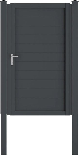 Vidual Gartentor Swing-snap aus Aluminium in Anthrazit, B: 180 cm, H: 100 cm - Bild 1