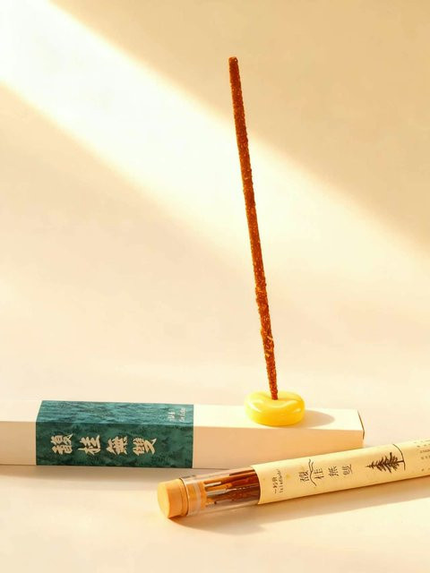 CHIHUANG Osmanthus-Räucherstäbchen mit Blütenblättern in Braun für die orientalische Aromatherapie - Bild 1
