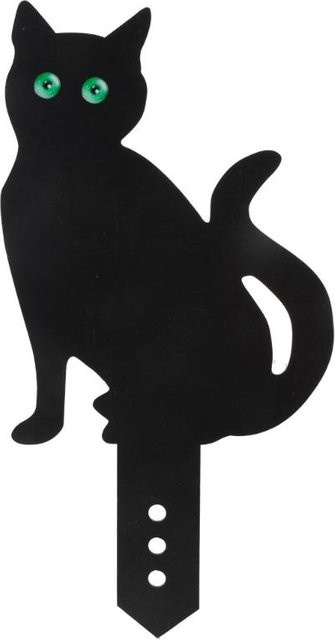 Dekorative Katzenstatue von Dongyah in Schwarz aus Metall für den Garten und Hof - Bild 1