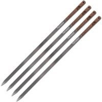 Petromax Grillspieße aus Edelstahl und Holz, 4 Stück, Silber/Braun - Bild 1