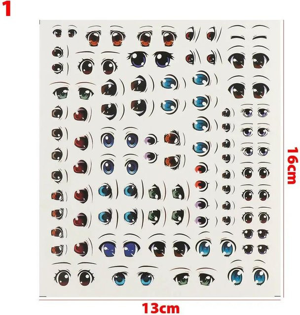 Discover Intime Augen Aufkleber, Puppen Zubehör, Bunt / Mehrfarbig, ab 3 Jahre - Bild 1