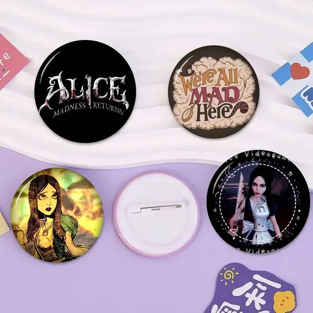Broschen Game A-Alice Madness Returns, Cartoon-Tiere - Bild 1