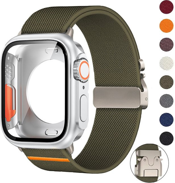 FancyWrist Uhrenarmband Nylon, Gehäuse und Displayschutzfolie für Apple Watch - Bild 1