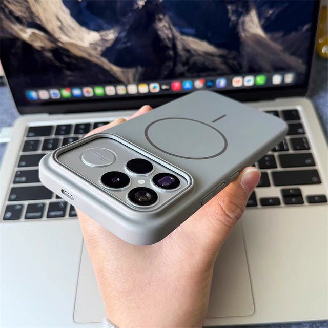 Ultradünne matte Hartschalen Schutzhülle für Xiaomi POCO F8 Ultra F7 X7 X6 X5 F6 F5 Pro M6 mit magnetischer kabelloser Ladeabdeckung in Schwarz und Grau - Bild 1
