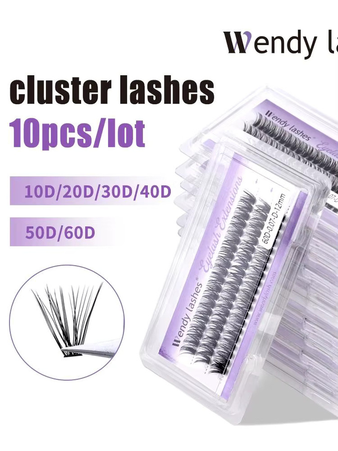 Wendy Lashes Cluster-Wimpern, natürlich, Unisex - Bild 3