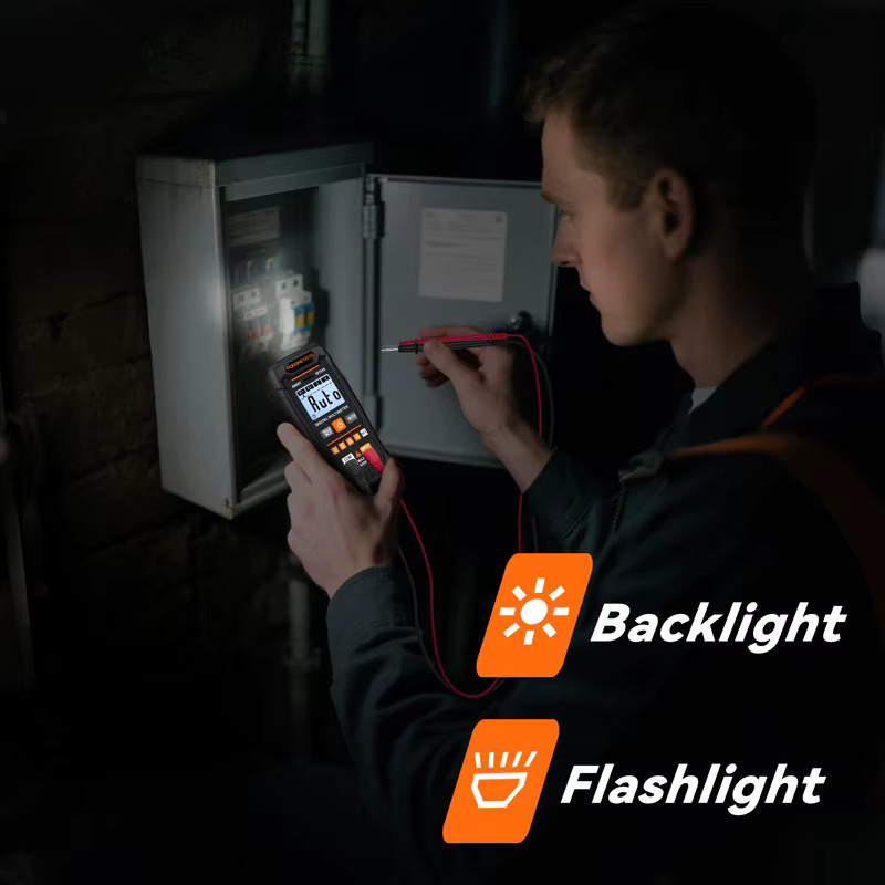 POROMETISTO MT01S Digitalmultimeter mit 4000 Zählungen, Auto-Range-Multitester für 0,8–600 V AC/DC-Spannung, Ohm und NCV-Kontinuitätstester - Bild 6