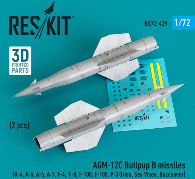 ResKit Models AGM-12C Bullpup B Missiles, 2-teiliges Set, 1:72 - Bild 1
