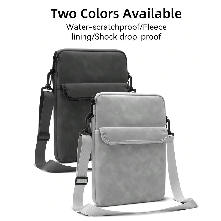 DANYCASE Schultertasche in Grau für iPad und Laptop passend für iPad Pro, Air und verschiedene Tablet-Modelle - Bild 3