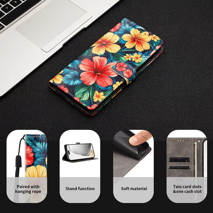 Magnetische Flip-Lederhülle für Xiaomi 17 Pro Max Ultra 17T 17TPro 17Max 17Ultra 17Pro mit Kartenfach und 3D-Motiv in Multicolour - Bild 5