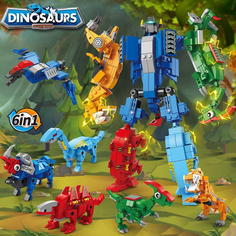 Yiran toy 1 Dinosaurier Transformation Roboter Bausteine Lernspielzeug 6-12 Jahre - Bild 4