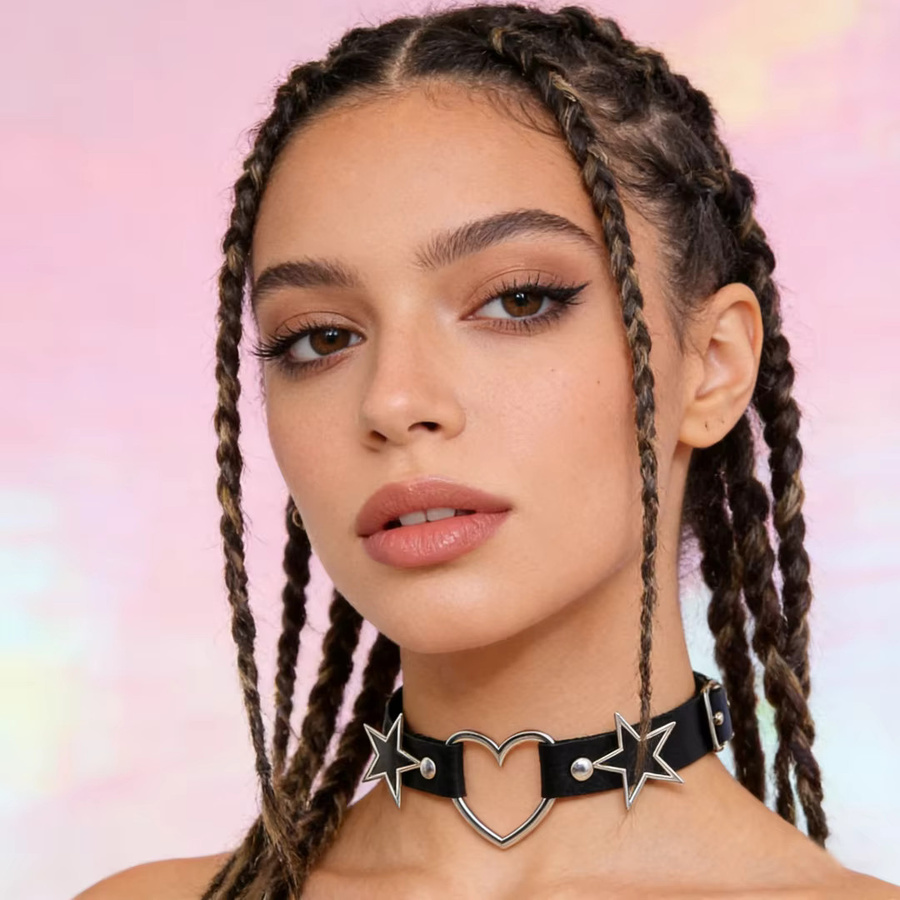 fullyoung Halsband Kunstleder, Schwarz, Damen, Punk-Gothic - Bild 2