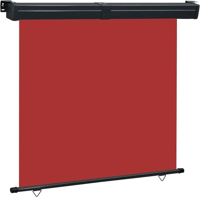 Furnicato Balkon-Seitenmarkise aus Polyester in Rot, B/H: 175 x 250 cm - Bild 1