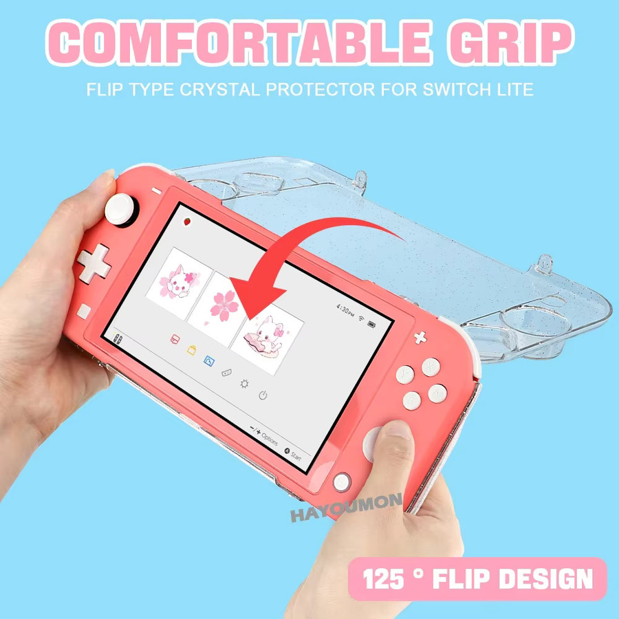 Transparente Schutzhülle für deine Nintendo Switch Lite Spielkonsole, kratzfeste Kristallschale als Zubehör - Bild 2