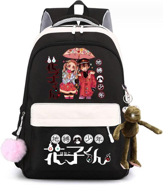 3-teiliges Schulrucksack-Set in Schwarz aus Oxford-Stoff mit großem Fassungsvermögen inklusive Federmäppchen und Schultergurt - Bild 1