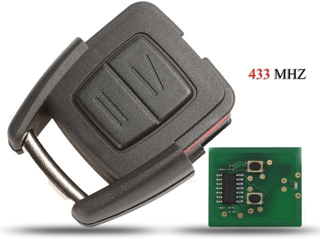 Jingyuqin Smart Car Key Fernbedienung für Opel Vauxhall Vectra Zafira B, 2 Tasten, 433MHz, ID40 Chip, Schwarz - Bild 1