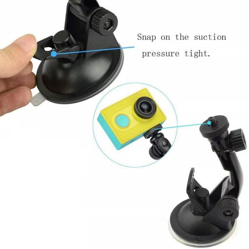 Verstellbare Saugnapf-Halterung für GoPro Action-Kameras, Schwarz, kompatibel mit GoPro Hero 12, 11, 9 und 8 - Bild 3