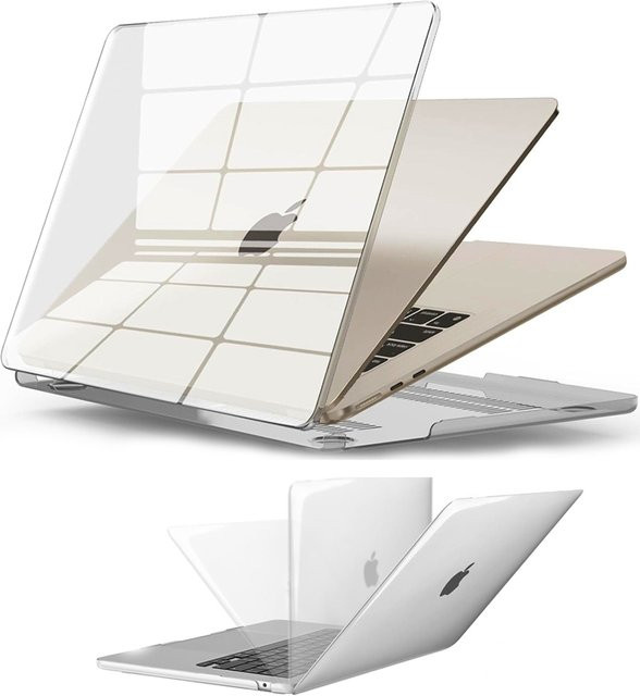 SDYIGOE Crystal Clear Hard Shell Case für MacBook Air und MacBook Pro, transparent - Bild 1