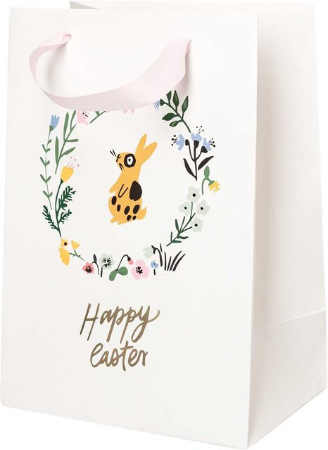 Rico Design Paper Poetry Geschenktüte Bunny Hop Blumenkranz Multicolor B/T/H: 18 x 12 x 26 cm - Bild 1