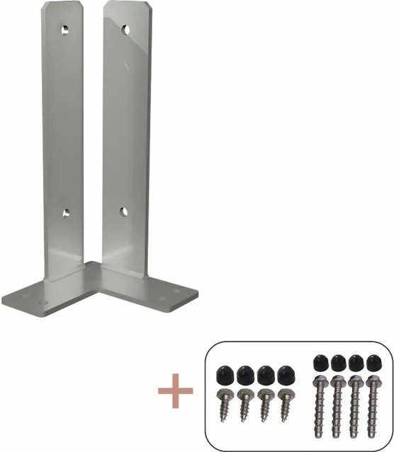 Pfostenträger Cubic Plus aus Stahl, feuerverzinkt, Farbe: Silber, B/T/H: 15,0 x 15,0 x 30,0 cm - Bild 1