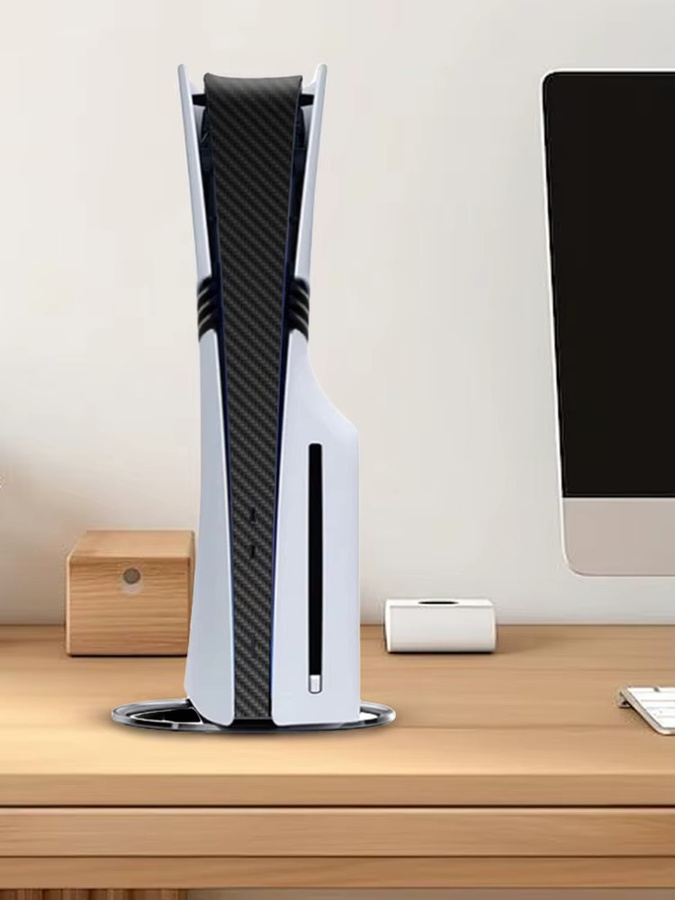 Kratzfester Skin für PS5 Pro in Schwarz und Multicolour aus PVC-Vinyl als Staubschutz und Schutzaufkleber - Bild 5