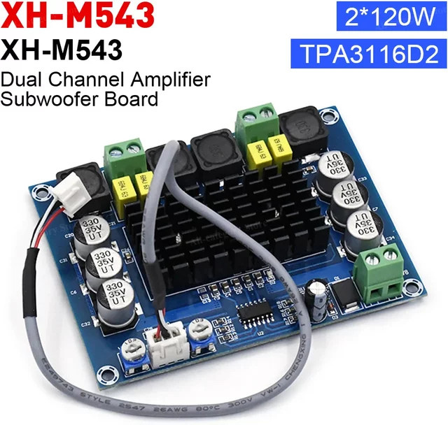 TPA3116 D2 Digital Audio Verstärker Kit Dual-Kanal Stereo High Power Subwoofer Board 12V 24V 120W*2 - Bild 1