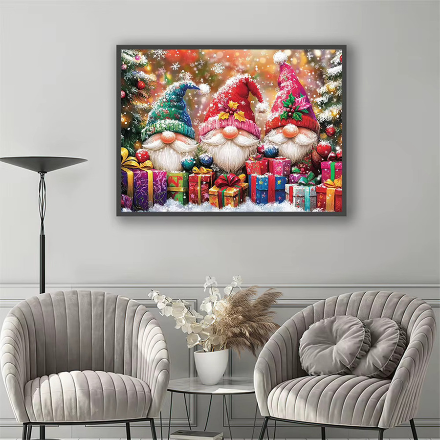 Evershine DIY Diamant Stickerei Weihnachtsmann Cartoon Charakter, Mosaik Zwerg Acryl Handwerk Malerei - Bild 3