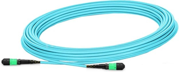 NVIDIA InfiniBand Glasfaserkabel passiv MMF MPO12 APC zu MPO12 APC in Blau, Länge: 35 m - Bild 1