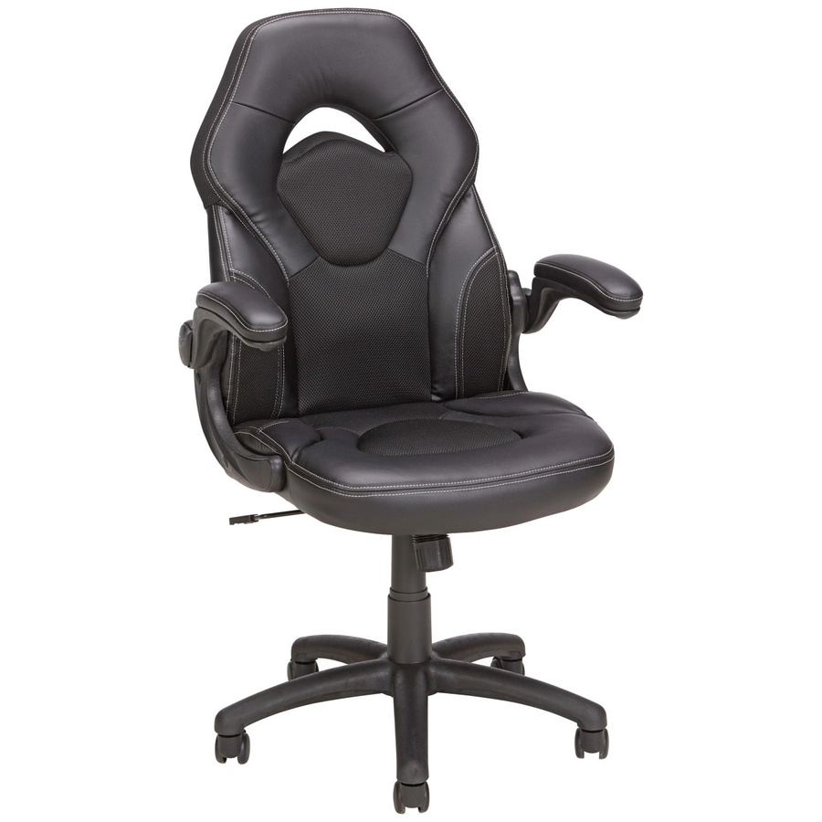 Mömax Drehstuhl in Schwarz mit Kunstleder und Armlehnen für Home-Office und Erwachsene - Bild 2