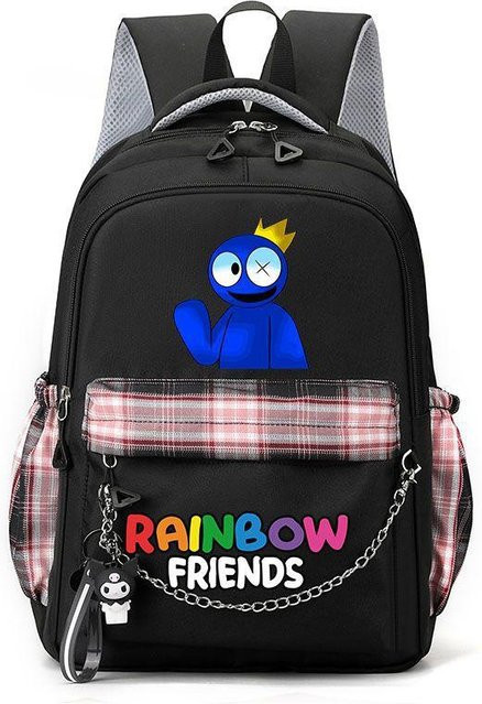 3-teiliges Schulrucksack-Set in Schwarz aus Oxford-Stoff mit großem Fassungsvermögen inklusive Federmäppchen und Schultergurt - Bild 1
