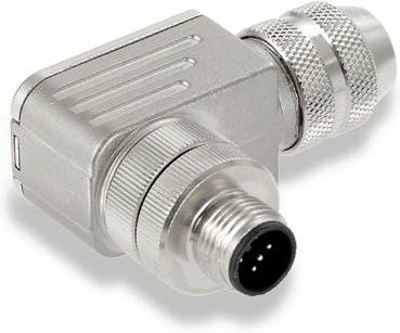 Weidmüller Sensor-Aktor-Steckverbinder M12 Stecker unkonfektioniert gewinkelt Polzahl 4 Farbe Silber - Bild 1